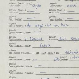 Western questionnaire, answ...