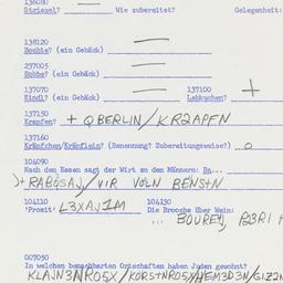 Western questionnaire, answ...