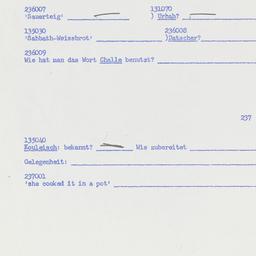Western questionnaire, answ...