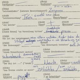 Western questionnaire, answ...
