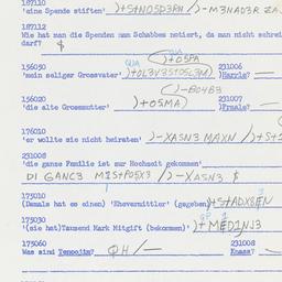Western questionnaire, answ...