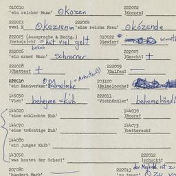 Western questionnaire, answ...