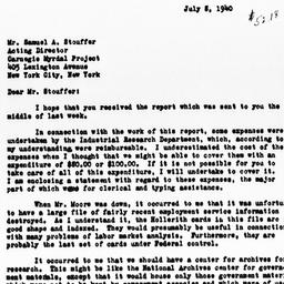 Letter from Gladys L. Palme...