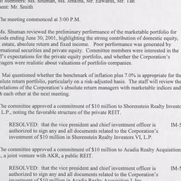 Investment Committee Meetin...
