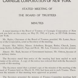Board Meeting, 5/20/1943