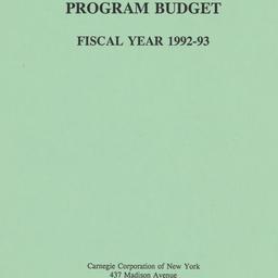 Budget Files 1992-1993