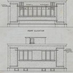 Front, rear elevations