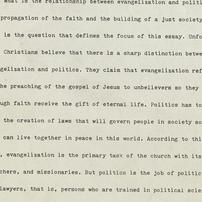 Evangelization and Politics...