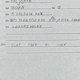 Eastern questionnaire, answ...