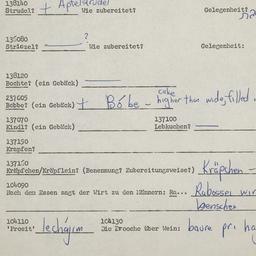 Western questionnaire, answ...