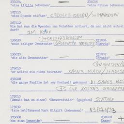 Western questionnaire, answ...