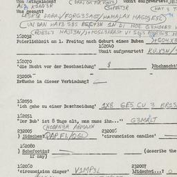 Western questionnaire, answ...