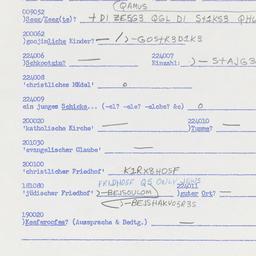 Western questionnaire, answ...