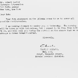 Letter from Charles Dollard...