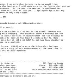 Announcements, 2002-10-17. ...