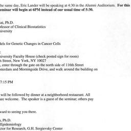 Announcements, 2002-05-09. ...