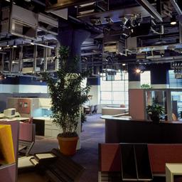 Interior view, office furni...