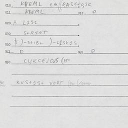 Eastern questionnaire, answ...