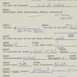 Western questionnaire, answ...
