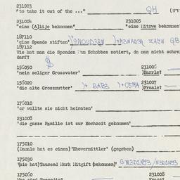 Western questionnaire, answ...