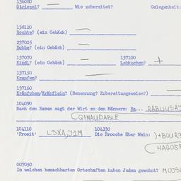 Western questionnaire, answ...