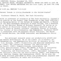 Announcements, 2003-12-15. ...