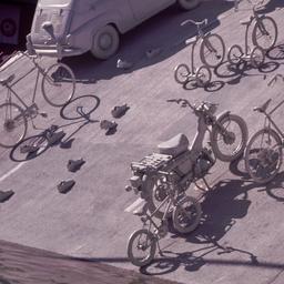 Gray vehicles rising out of...