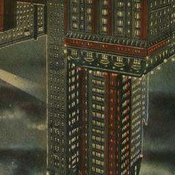 Singer Building at Night, N...