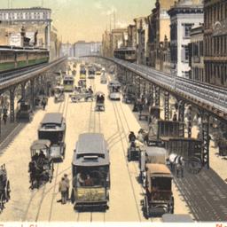 Bowery; Looking North from ...