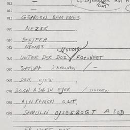 Eastern questionnaire, answ...