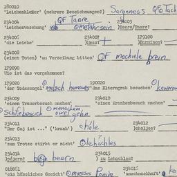 Western questionnaire, answ...
