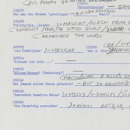 Western questionnaire, answ...