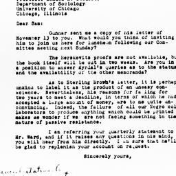 Letter from Charles Dollard...