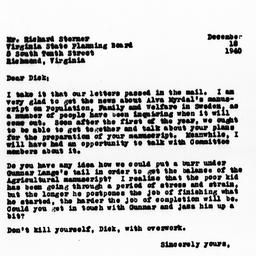 Letter from Samuel A. Stouf...