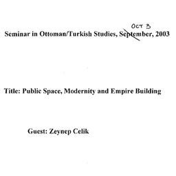 Minutes, 2003-10-03. Ottoma...
