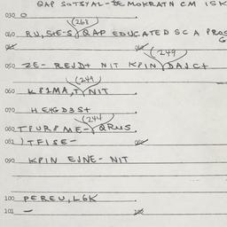 Eastern questionnaire, answ...