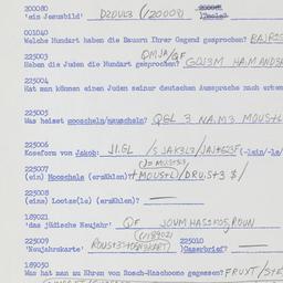 Western questionnaire, answ...