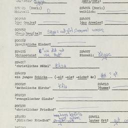 Western questionnaire, answ...