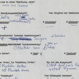 Western questionnaire, answ...