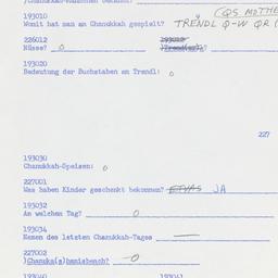 Western questionnaire, answ...