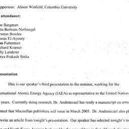 Minutes, 2004-10-26. The Pr...