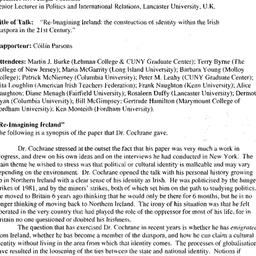 Minutes, 2004-09-10. Irish ...