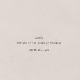 Meeting of the Board of Tru...