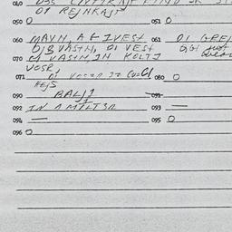 Eastern questionnaire, answ...