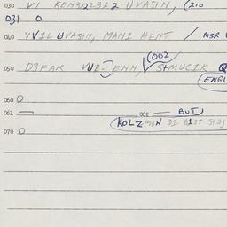 Eastern questionnaire, answ...