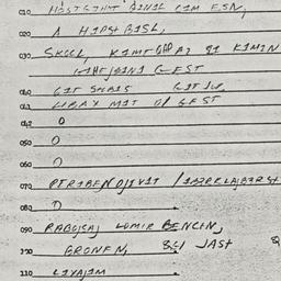 Eastern questionnaire, answ...