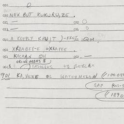 Eastern questionnaire, answ...