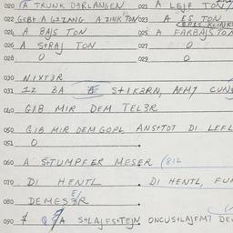 Eastern questionnaire, answ...