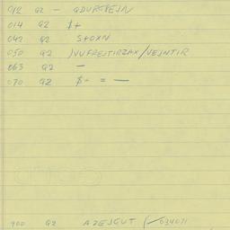 Eastern questionnaire, answ...