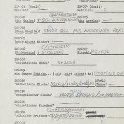 Western questionnaire, answ...